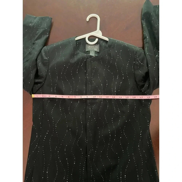 Lafayette 148 New York Black Open Front Wool Blazer Career Jacket Size 8 - Picture 7 of 11